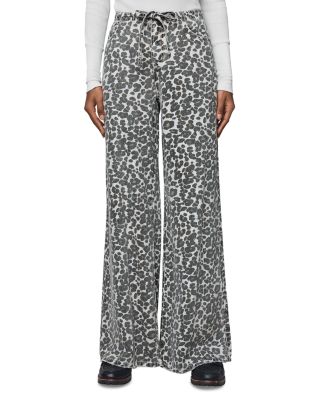 Lounge Denim Leopard Print Pants