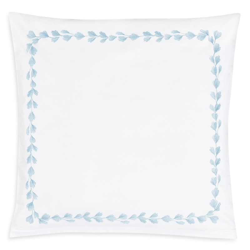 Christian Fischbacher Foglia Embroidered Sateen Sham, Euro