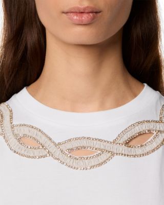 Tobi Rhinestone Trim Tee