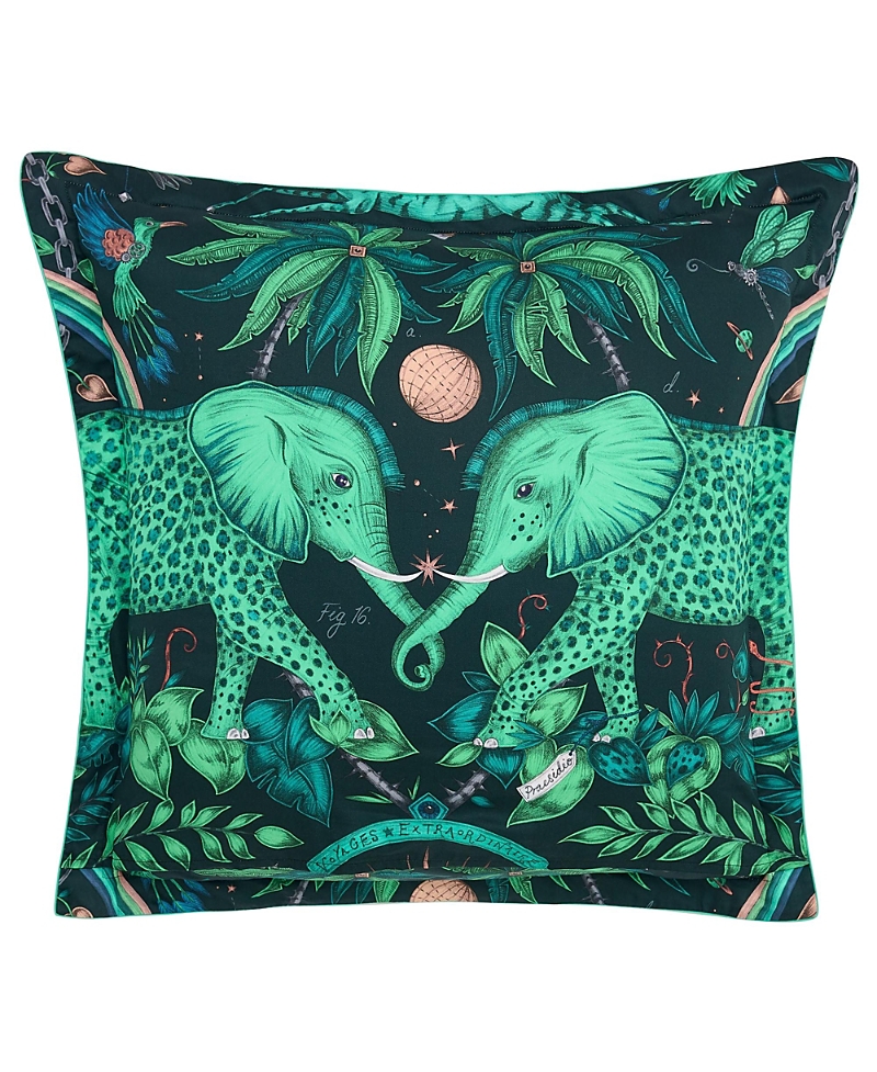 Emma J Shipley Zambezi Print 2-piece Sham Set, European In Green