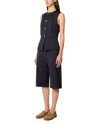 Fitted Sleeveless Blazer