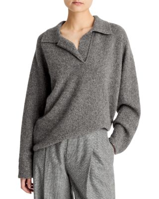 Donegal Dolman Polo Collar Cashmere Sweater