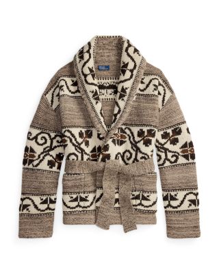 Wool Blend Shawl Collar Cardigan Sweater