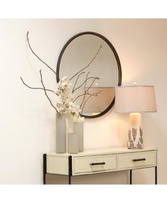 Refined Iron Round Wall Mirror