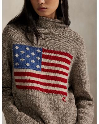Flag Wool Blend Turtleneck Sweater