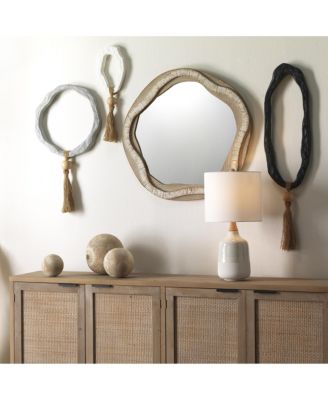 River Organic Rattan Mirror