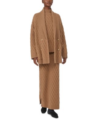 Pure 2 Moli Funnel Neck Cable Knit Sweater