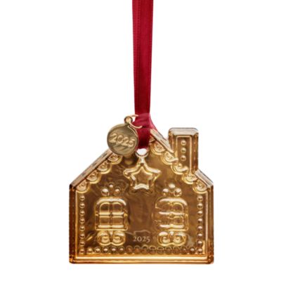2025 Annual Holiday Ornament 21K Gold Gingerbread House
