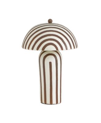 Maiori Striped Papier Mache Table Lamp