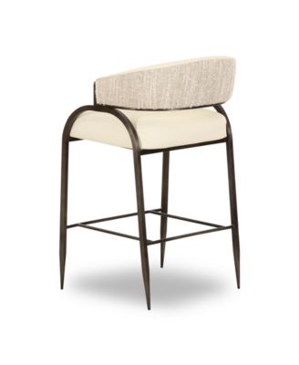  Tatum Faux Leather 2-Tone Counter Stool