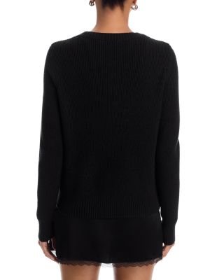 Natalia Faux Leather Trim Cardigan