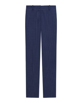 Slim Pinstriped Pants