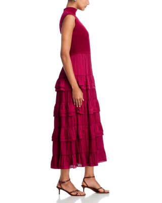 Klea Sleeveless Tiered Midi Dress