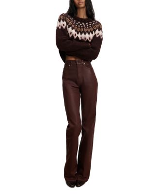 Crosbie High Rise Wide Leg  Jeans in Raisin