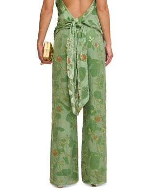 Stacie Silk Embroidered Pants