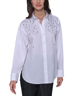 Embellished Poplin Blouse