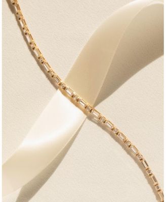  Mixed Shape Bracelet in 14K Yellow Gold, 5.6ctw Baguette & Brilliant Round Lab Grown Diamonds