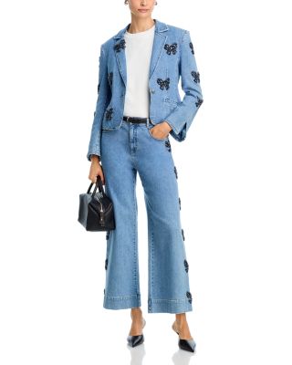 Rhinestone Bow Betsy High Rise Jeans in Blue Haze/Sapphire