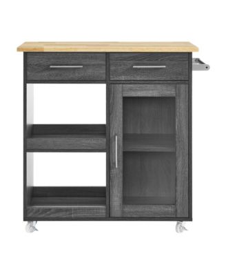 Culinary Kitchen Cart with Towel Bar