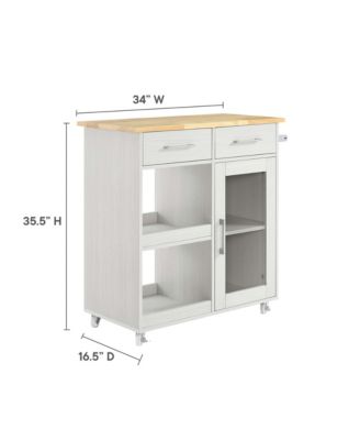 Culinary Kitchen Cart with Towel Bar