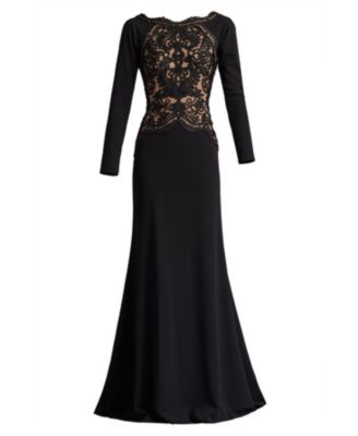 Nayana Embroidered Crepe Gown