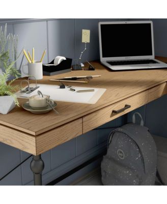 Hudson Steel L-Shape Corner Desk with USBs and Outlets