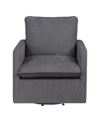 Chester Linen Upholstered Swivel Chair