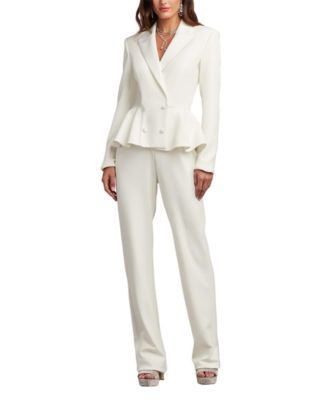 Gilles Peplum Tuxedo Bridal Jumpsuit