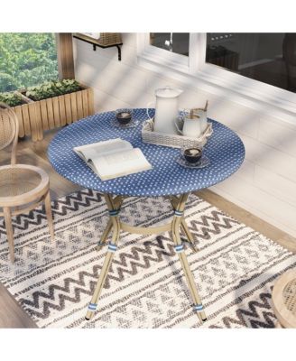 Tricke Aluminum and PE Wicker Patio Round Counter Height Table