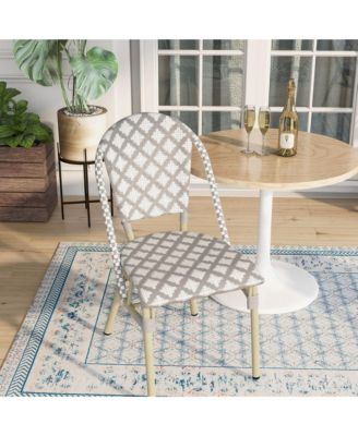 Quade Aluminum and PE Wicker Patio Dining Chairs, Set of 2