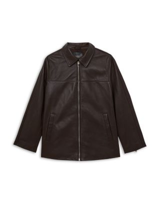 Layla Leather Long Line Jacket