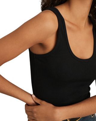 Violet Scoop Neck Rib Vest