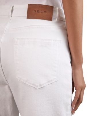 Selin Mid Rise Straight Leg Jeans in White