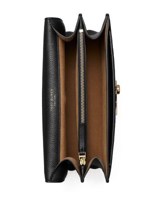 T Monogram Pebble Leather Shoulder Bag