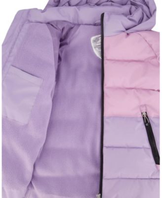 Girls' Colorblocked Puffy Winter Coat - Little Kid