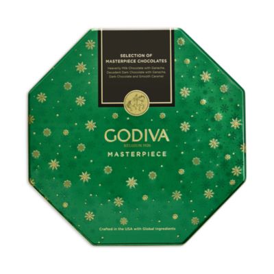 Holiday Masterpiece Wrapped Chocolate Tin, 50 Piece