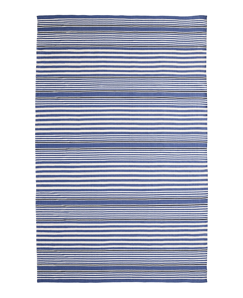 Dash & Albert By Annie Selke Dash Albert By Annie Selke Rugby Stripe Indoor/outdoor Rdb176 Runner, 2'6x18'0 In Blue