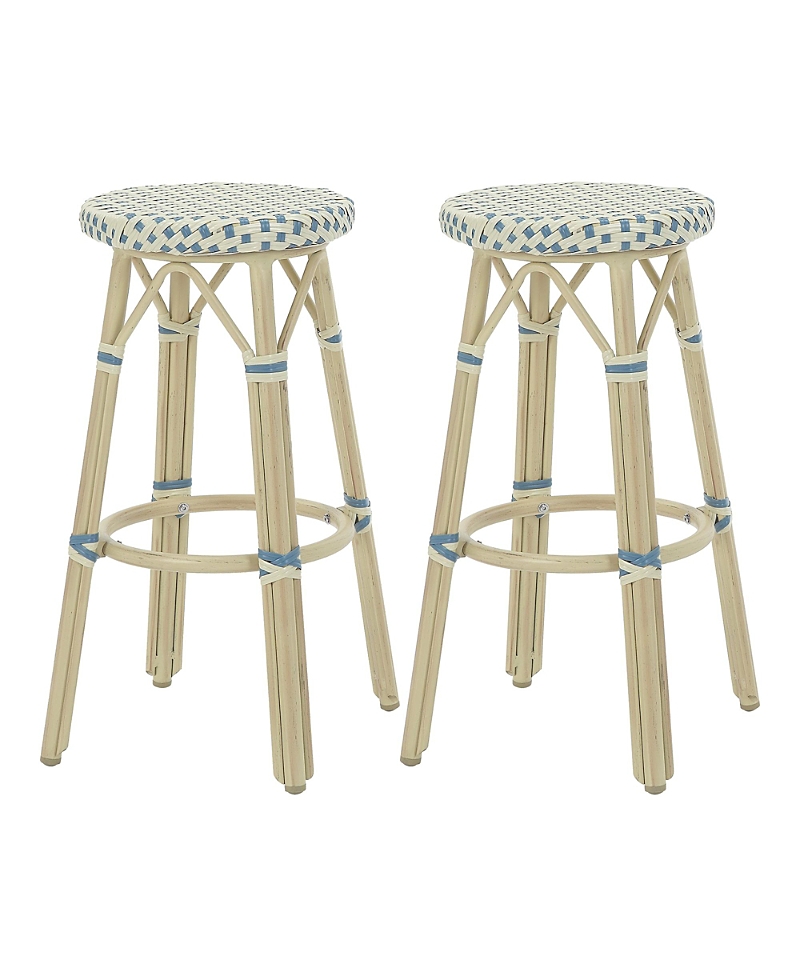 Furniture Of America Kindry 30 Aluminum Outdoor Barstools, Set Of 2 In Neutral