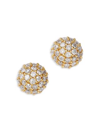 Diamond Cluster Stud Earrings in 14K Gold, 2.0 tcw