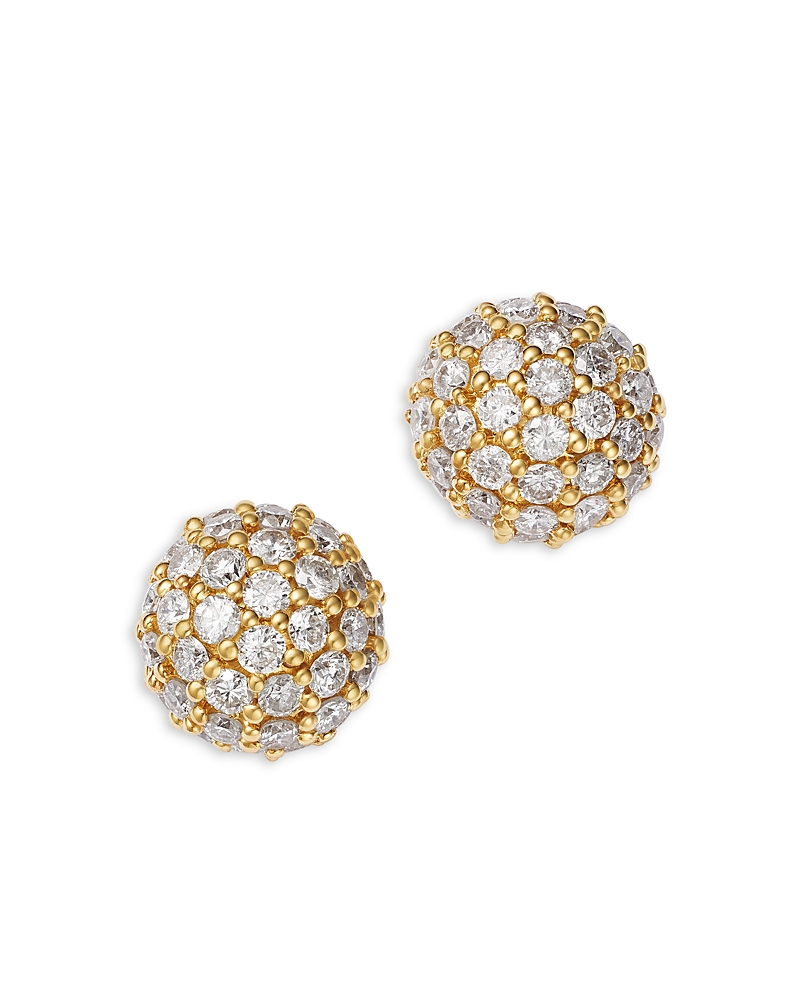 Bloomingdale's Fine Collection Diamond Cluster Stud Earrings In 14k Gold, 2.0 Tcw In Gold