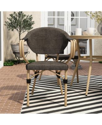 Madison Aluminum Patio Arm Chairs, Set of 2