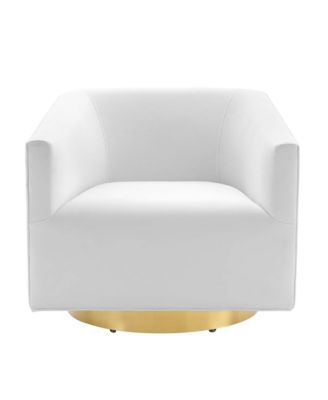 Twist Accent Lounge Performance Velvet Swivel Chair