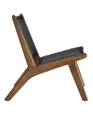 Saoirse Woven Rope Wood Accent Lounge Chair