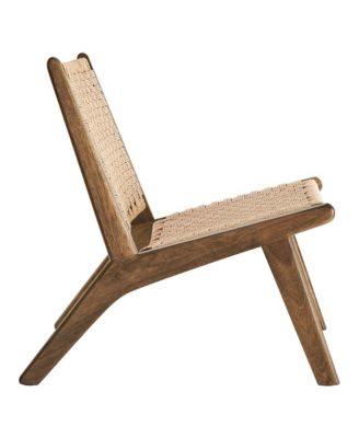 Saoirse Woven Rope Wood Accent Lounge Chair