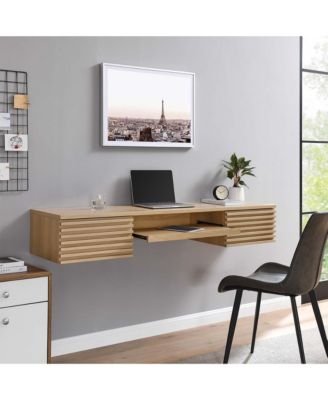 Render Wall Mount Wood Office Desk