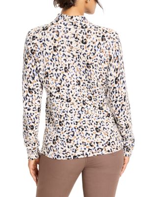 Femme Cheetah Shawl Collar Sweater