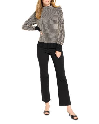 Funnel Neck Pixel Knit Sweater