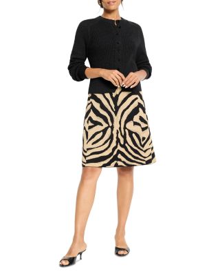 Animal Jacquard Knit Skirt