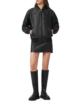 Belle Leather Bomber Jacket