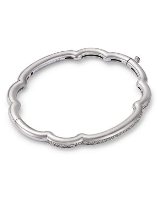 18K White Gold Cialoma Diamond Cloud Bangle Bracelet